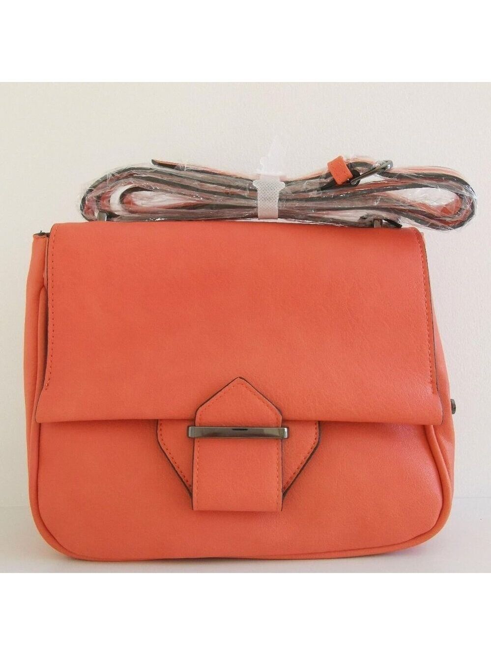 Red premium vegan leather shoulder bag purse crossbody